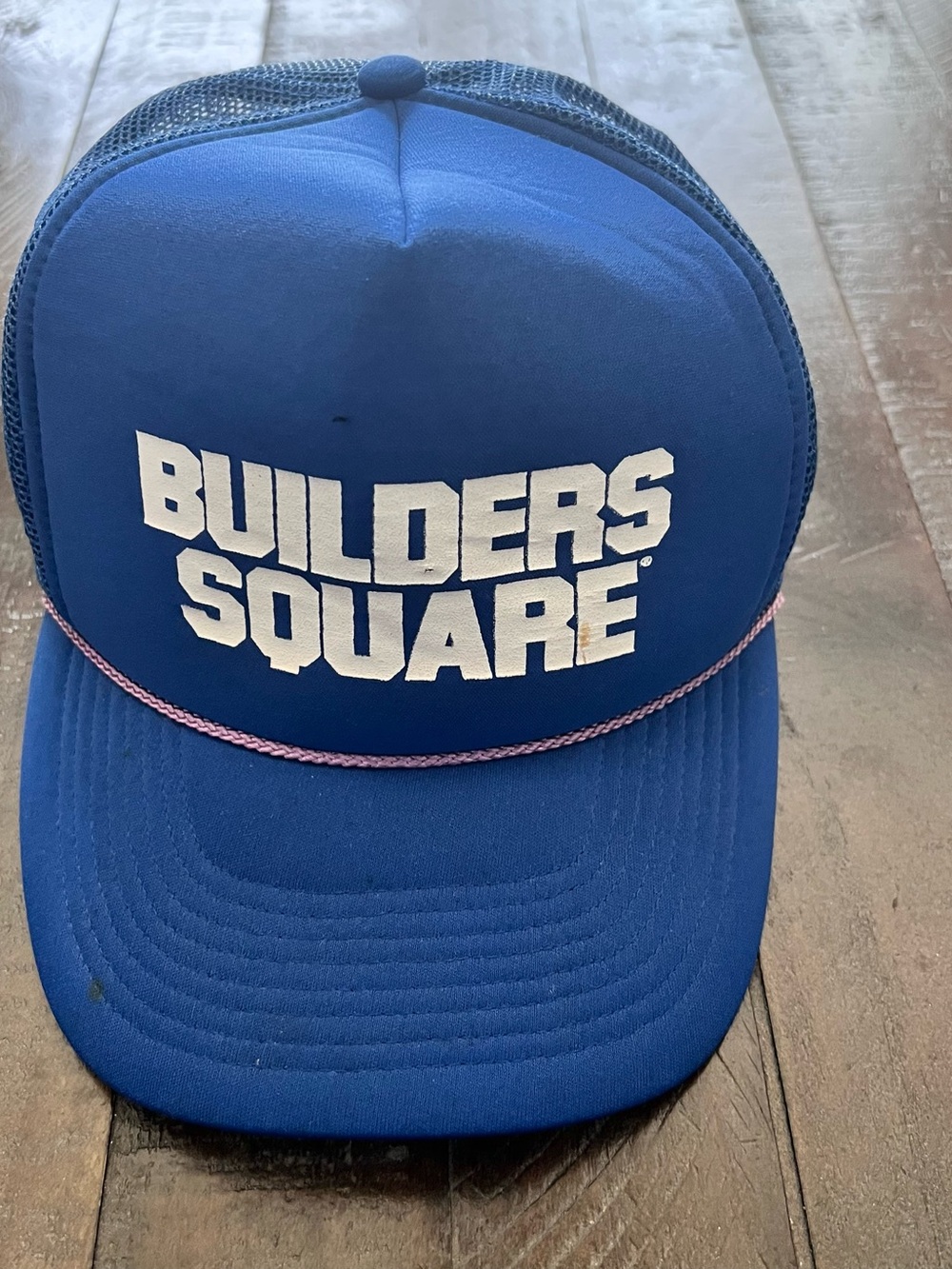 Vintage Builders Square Blue Foam Trucker Hat